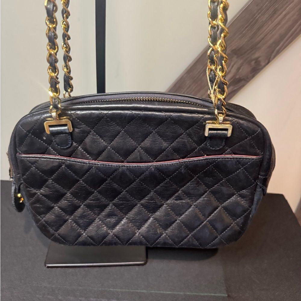 Vintage CHANEL Double Chain Matelasse Quilted Bag - Picture 3 of 16